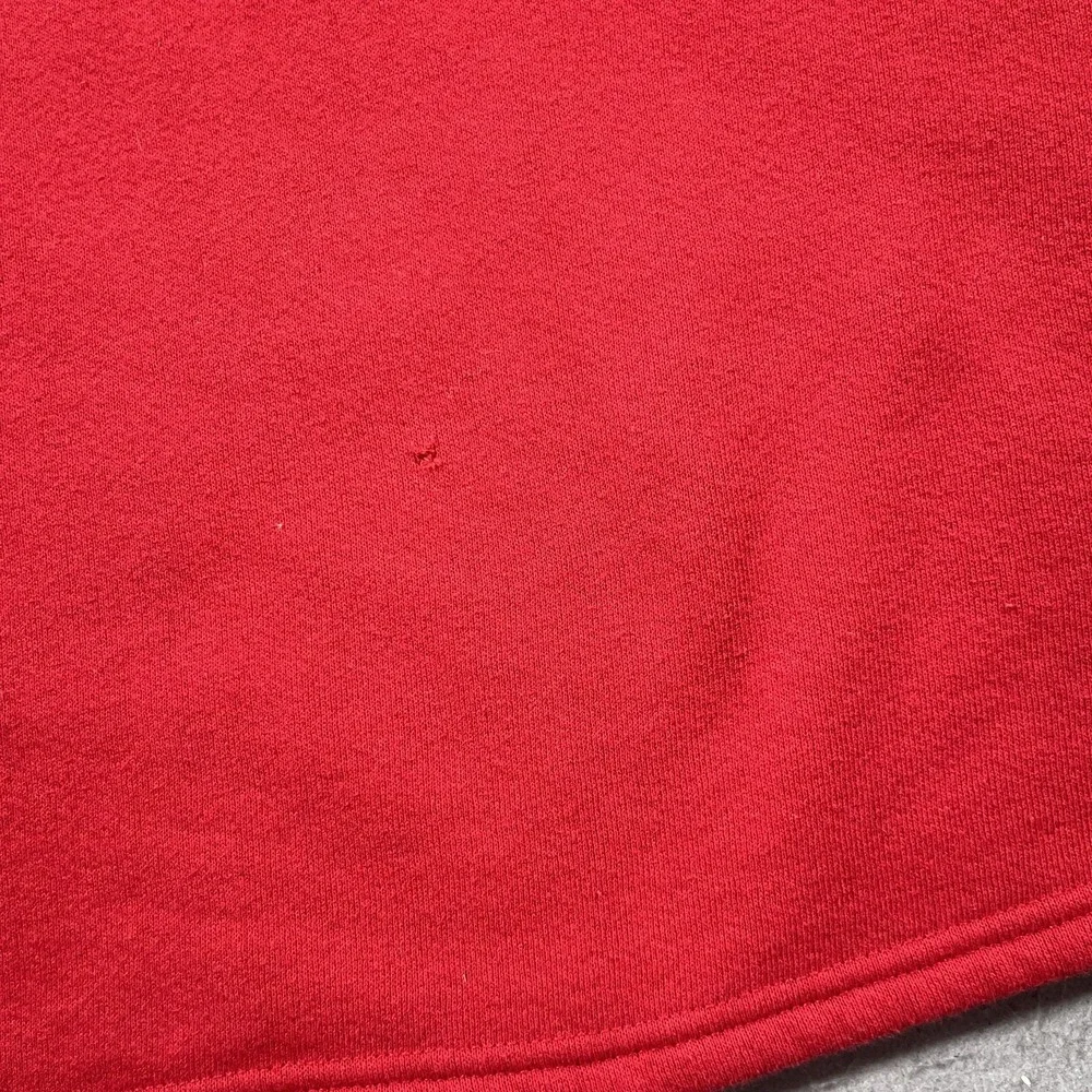 Vintage Quarter Zip Sweatshirt Men XL Relaxed Fit Red Pullover Retro Casual 90s
